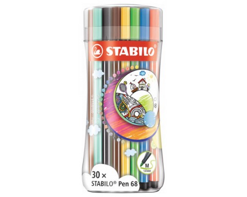 STABILO Pen 68 rotulador Medio Multicolor 30 pieza(s) (Espera 4 dias)