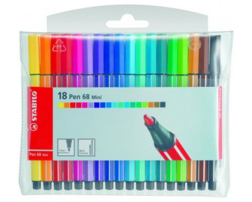 ROTULADOR PUNTA FIBRA MEDIA 1MM. PEN 68 AZUL NEON STABILO 68/031 (MIN10) (Espera 4 dias)