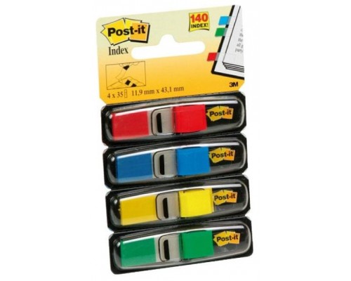 PACK 4 DISPENSADORES X 35 MARCADORES INDEX 11,9X43,2MM COLORES SURTIDOS 683-4 POST-IT 7000144923 (Espera 4 dias)