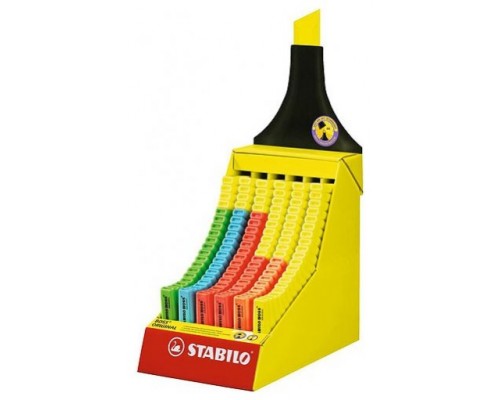 EXPOSITOR DE CARTON CON FORMA STABILO BOSS 120 UNIDADES SURTIDAS 6 COLORES TRAZO 2/5MM. STABILO 70/120-2 (Espera 4 dias)