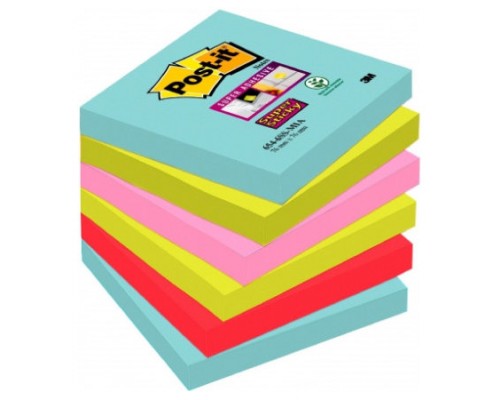 PACK 6 BLOCS 90 HOJAS NOTAS ADHESIVAS 76X76MM SUPER STICKY COLECCIÓN COSMIC 654-6SS-COS POST-IT 7100263206 (Espera 4 dias)