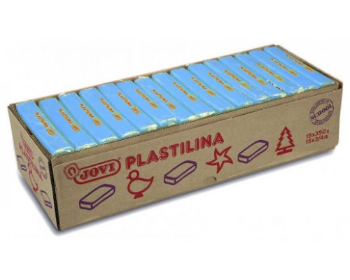 CAJA 15 PASTILLAS PLASTILINA 350 G - AZUL CLARO JOVI 7212 (Espera 4 dias)