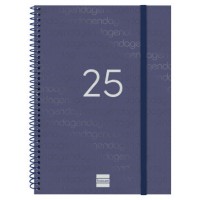 AGENDA 2025 BASIC YEAR E10 155X212MM SEMANA VISTA HORIZONTAL AZUL FINOCAM 741451025 (Espera 4 dias)