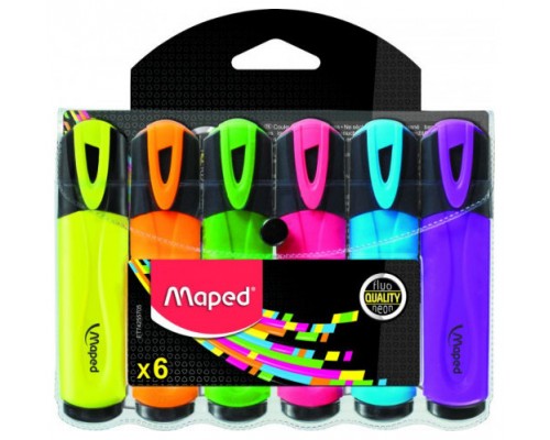 BLISTER DE 6 MARCADORES FLUO PEPS COLORES CLASSIC TRAZO 1-5MM. MAPED 742557 (Espera 4 dias)