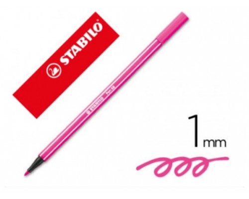 ROTULADOR PREMIUM CON PUNTA DE FIBRA BISELADA PEN 68 MAX COLOR ROSA STABILO 768/56 (MIN10) (Espera 4 dias)