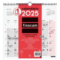 CALENDARIO 2025 NEUTRO PARED ESCRIBIR 300X300MM FINOCAM 781520025 (Espera 4 dias)