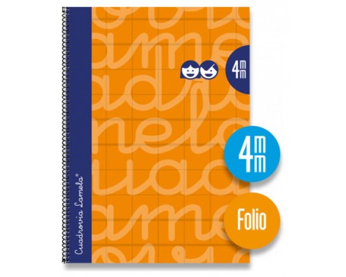 CUADERNO FOLIO FORRADO RAYADO 4 MM NARANJA LAMELA 7FTE004N (MIN5) (Espera 4 dias)