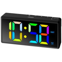 RELOJ DESPERTADOR DIGITAL CON PANTALLA MULTICOLOR GRANDE TREVI EC 886 BLANCO