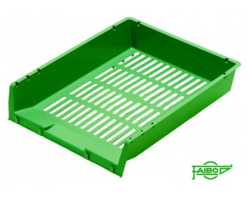 BANDEJA APILABLE DE PLASTICO 340X275X65 MM. COLOR VERDE FAIBO 90-04 (MIN10) (Espera 4 dias)