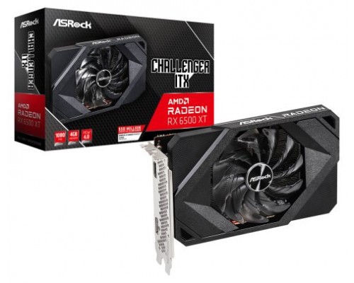 Asrock Challenger RX 6500 XT ITX 4GB AMD Radeon RX 6500 XT GDDR6 (Espera 4 dias)