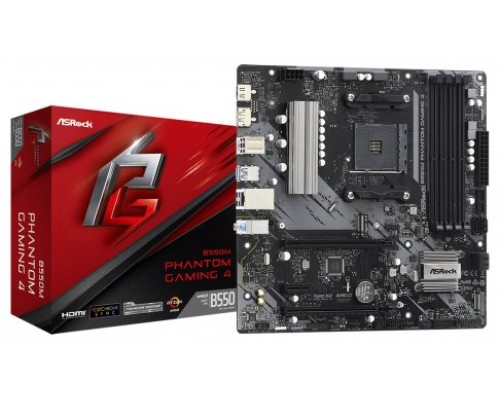 Asrock B550M Phantom Gaming 4 AMD B550 Zócalo AM4 micro ATX (Espera 4 dias)