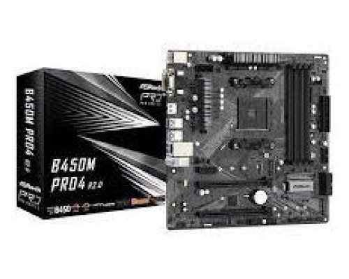 PB AMD SAM4 ASROCK B450M PRO4 R20 4DDR4 PCIE 4SATA3