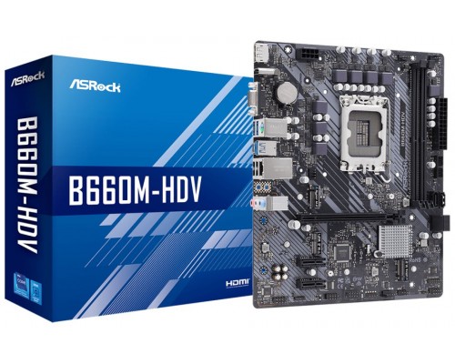 Placa base 1700 microATX ASRock B660M-HDV - 2xDDR4