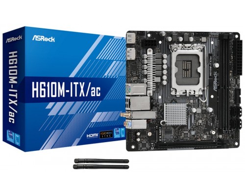 Placa base 1700 miniITX ASRock H610M-ITX/ac 2xDDR4