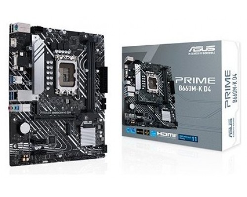 PLACA ASUS PRIME B660M-K D4 INTEL1700 2DDR4 HDMI (Espera 4 dias)