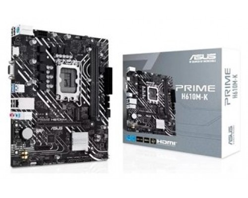 PLACA ASUS PRIME H610M-K,INTEL,1700,H610,2DDR5,96G,VGA+HDMI,GBLAN,4SATA3+M.2,3USB3.2,MATX (Espera 4 dias)