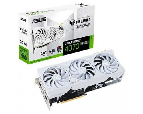 ASUS TUF Gaming TUF-RTX4070TIS-O16G-WHITE-GAMING NVIDIA GeForce RTX 4070 Ti SUPER 16 GB GDDR6X (Espera 4 dias)