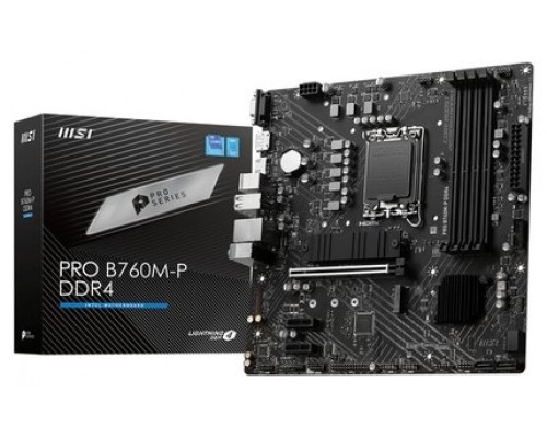 MSI PRO B760M-P DDR4 placa base Intel B760 LGA 1700 micro ATX (Espera 4 dias)