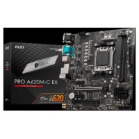 PLACA MSI PRO A620M-C EX,AMD,AM5,A620,2DDR5,128GB,VGA+DVI+HDMI+DP,GBLAN,4SATA6.0+2XM.2,4USB3.2+1USB3.2 TYPE-C,MATX (Espera 4 dias)