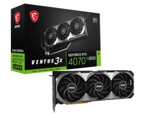 MSI VENTUS GeForce RTX 4070 Ti SUPER 16G 3X OC NVIDIA 16 GB GDDR6X (Espera 4 dias)