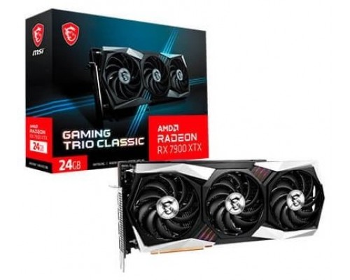 MSI Radeon RX 7900 XTX Gaming Trio Classic 24G AMD Radeon RX 7900 XT 24 GB GDDR6 (Espera 4 dias)