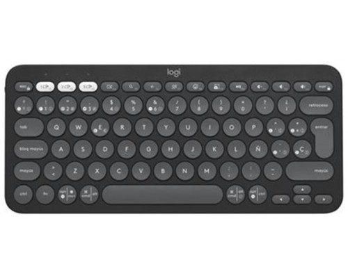 TECLADO LOGITECH PEBBLE KEYS 2 K380S BLUETOOTH ESPAÑOL GRAFITO (Espera 4 dias)