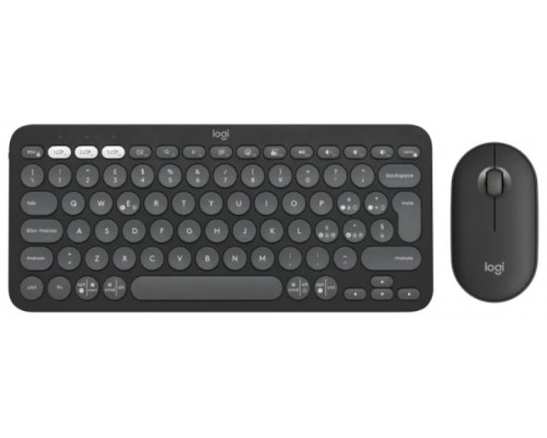 TECLADO + RATON WIRELESS MULTIDISPOSITIVO PEBBLE 2 NEGRO LOGITECH (Espera 4 dias)