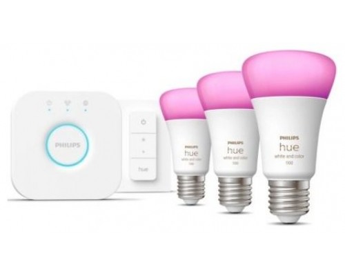 PHILIPS Kit 3 bombillas inteligentes E27+regulador