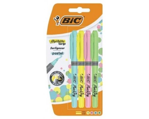 BLISTER 4 MARCADORES FLUORESCENTE COLORES PASTEL BIC 964859 (Espera 4 dias)