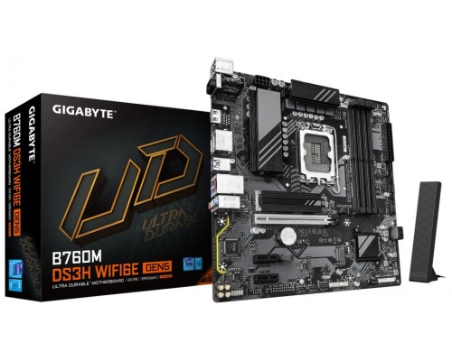 PLACA BASE GIGABYTE B760M DS3H WF6E GEN 5 1700 MATX 4XDDR5