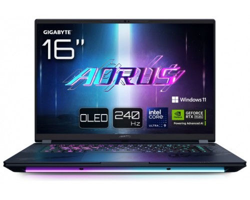 GIGABYTE AORUS MASTER 16 BZH Portátil Gaming - 16,0“, 240Hz OLED, Intel Core 275HX, NVIDIA RTX 5090 GPU, 32GB DDR5 5600MHz, 1 x Gen4 1TB SSD, Windows 11 Pro, Garantía de 2 años, AORUS MASTER 16 BZHC6ESE64SP (Espera 4 dias)