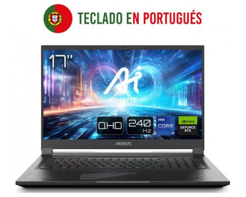 PORTATIL GIGABYTE AORUS 17X AZF-D5PT665SH I9 13980HX 4090 32GB 2TB 17" W11H