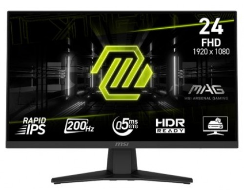 MSI MONITOR MAG 244F. 23.8" RAPID IPS FLAT. 1920X1080. 200HZ (Espera 4 dias)