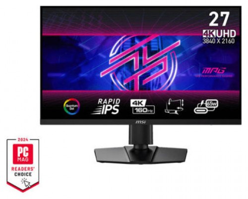 MSI MONITOR. MPG 274URF QD. 27" (69CM). IPPS UHD. 3840X2160 UHD.160HZ. NEGRO (Espera 4 dias)