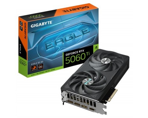 GIGABYTE GeForce RTX 5060 Ti EAGLE OC 8G Tarjeta Gráfica – 8 GB GDDR7, 128 bits, PCI-E 5.0, 2617 MHz Frecuencia del núcleo, 3 x DisplayPort, 1 x HDMI, GV-N506TEAGLE OC-8GD (Espera 4 dias)