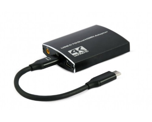 ADAPTADOR USB-C A DOBLE HDMI 4K 60HZ NEGRO