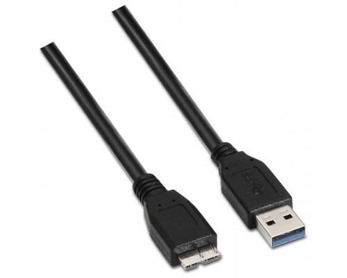 AISENS - CABLE USB 3.0, TIPO A/M-MICRO B/M, NEGRO, 2.0M