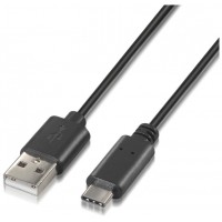 CABLE USB 2.0 3A TIPO USB-CM-AM NEGRO 0.5M AISENS