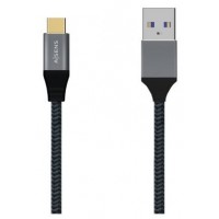 AISENS - CABLE USB 3.1 GEN2 ALUMINIO 10GBPS 3A, TIPO USB-C/M-A/M, GRIS, 2.0M
