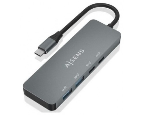HUB USB 3.2 GEN2 10G USB-C/M-2xUSB-C/H-2xUSB-A/H GRIS
