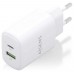 CARGADOR AISENS GAN 20W, 1XUSB-C PD3.0, 1XUSB-A QC3.0, BLANCO