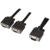 CABLE BIFURCADOR SVGA HDB15M-2XHDB15H NEGRO 45 CM