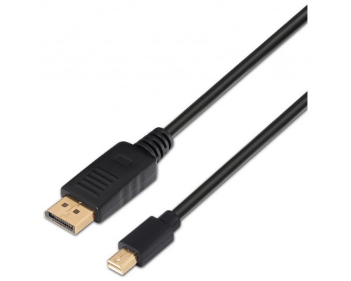 AISENS - CABLE MINI DP A DISPLAYPORT V1.2 4K@60HZ, MDP/M-DP/M, NEGRO, 3.0M