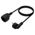 AISENS - CABLE ALARGADOR DE ALIMENTACION SCHUKO, CEE7/M-CEE7/H, NEGRO, 2.0M