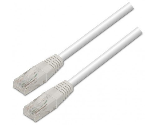 AISENS - CABLE DE RED LATIGUILLO RJ45 CAT.5E UTP AWG24, BLANCO, 1.0M