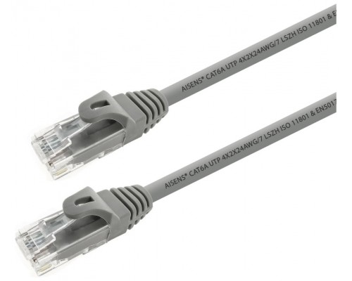 Aisens Latiguillo RJ45 LSZH CAT.6A UTP gris 25cm