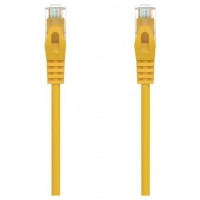 AISENS - CABLE DE RED LATIGUILLO RJ45 LSZH CAT.6A 500 MHZ UTP AWG24, AMARILLO, 30CM