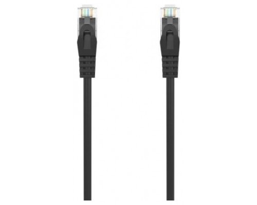 AISENS - CABLE DE RED LATIGUILLO RJ45 LSZH CAT.6A 500 MHZ UTP AWG24, NEGRO, 1.0M