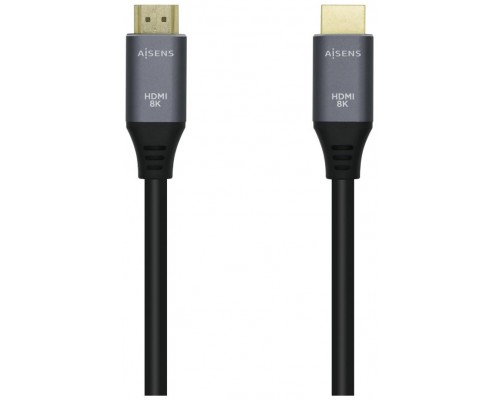 CABLE HDMI V2.1 8K 60HZ 48GBPS AM-AM GRIS NEGRO 3.0M