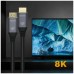 CABLE HDMI V2.1 8K 60HZ 48GBPS AM-AM GRIS NEGRO 3.0M